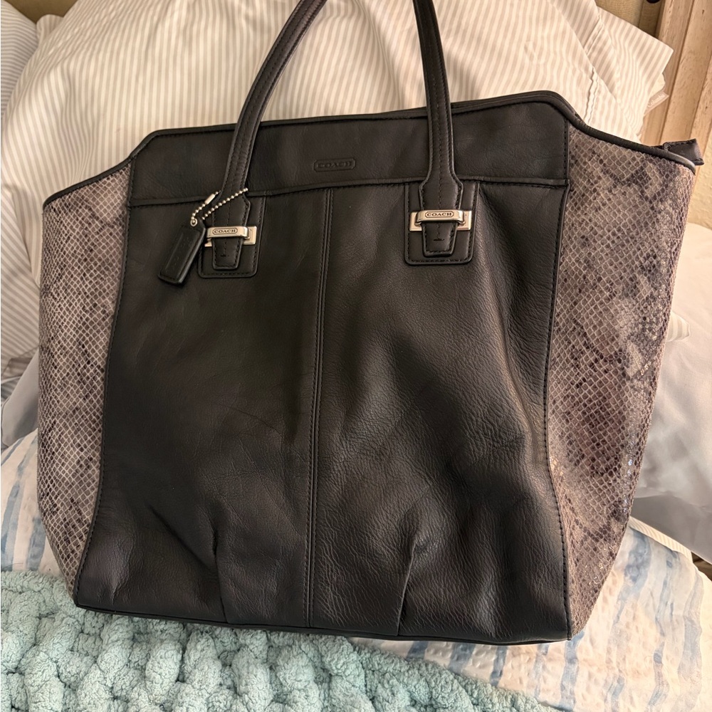 Coach Ava Snakeskin Tote Bag Vintage